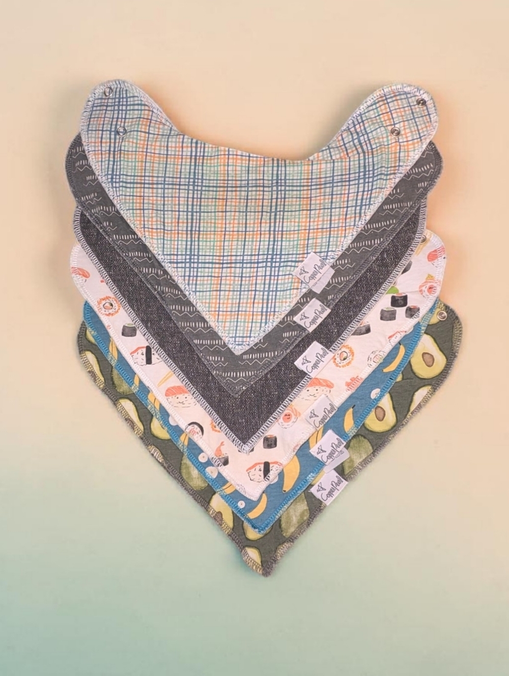 Copper Pearl Baby Bandana Bib Bundle 6pc Drool Bibs Adjustable Absorbent